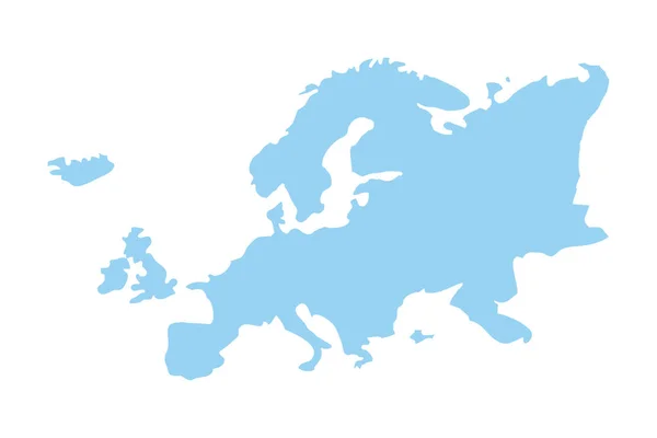 Europe continent géographie carte design — Image vectorielle