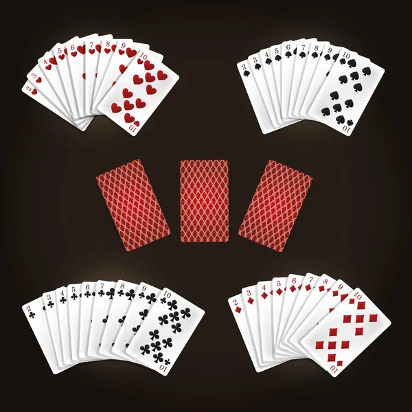 Aantal recreatieve kaarten — Stockvector