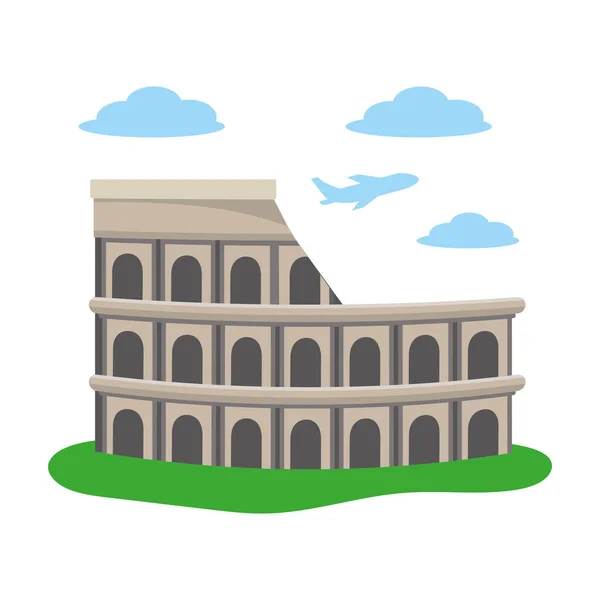 Colosseum structure icon — Stock Vector