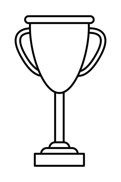 Campeonato de trofeos deportivos en blanco y negro — Vector de stock
