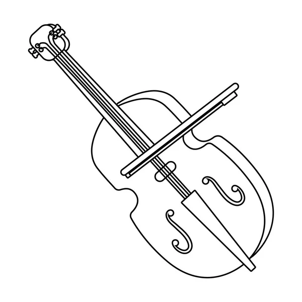 Instrumento de música de dibujos animados — Vector de stock