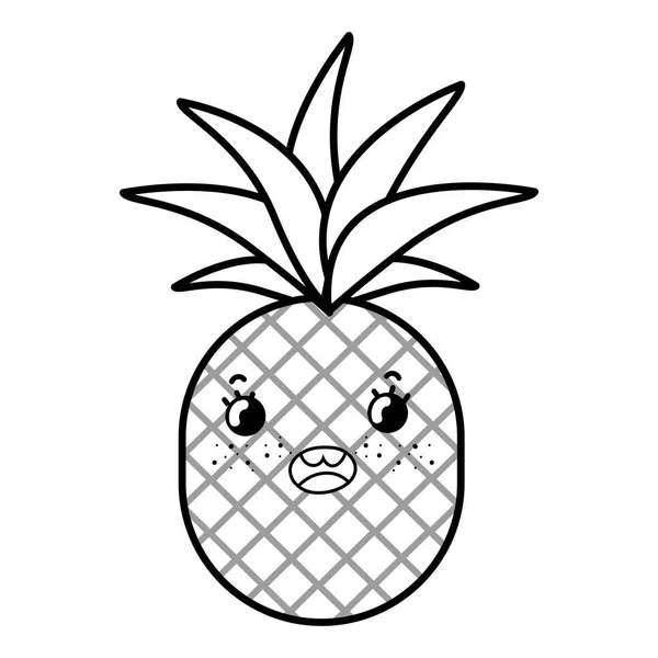 孤立的菠萝水果设计 — 图库矢量图片