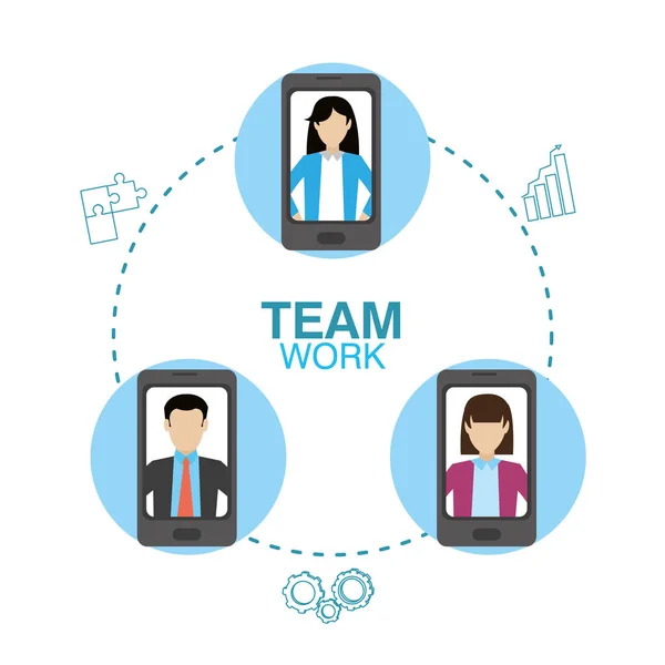 Konzept der Teamarbeit — Stockvektor