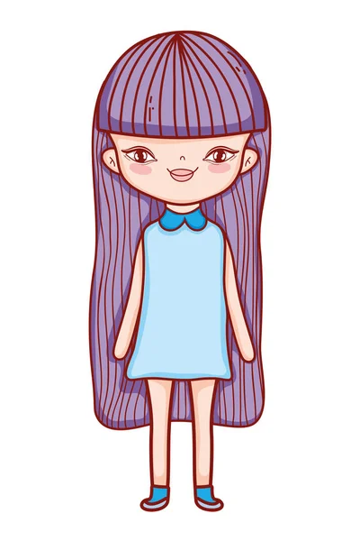 Niña lindo dibujo — Vector de stock