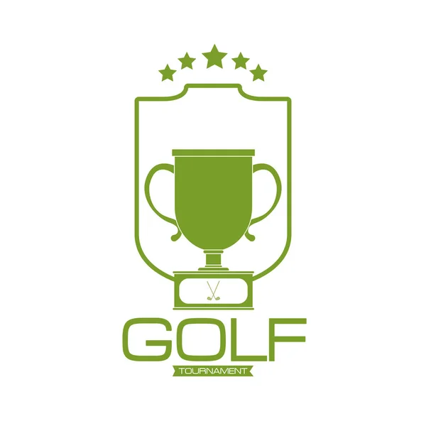 Golf torneo deportivo — Vector de stock