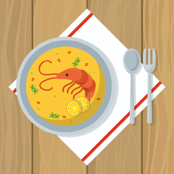 Deliciosa comida de dibujos animados — Vector de stock