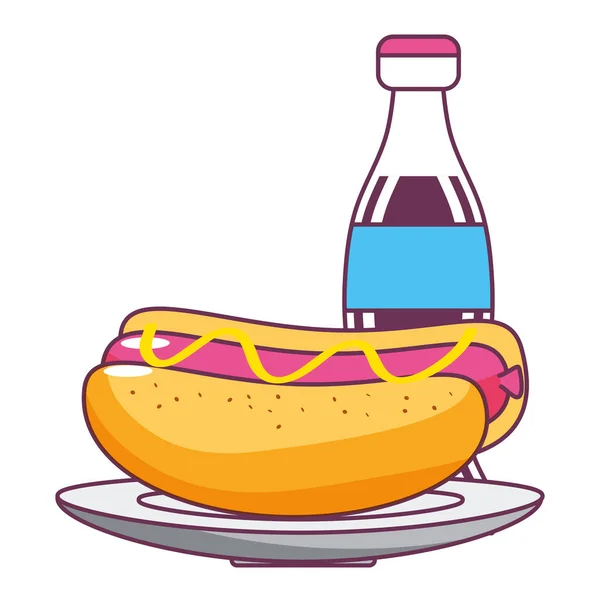 Dibujos animados de comida rápida — Vector de stock