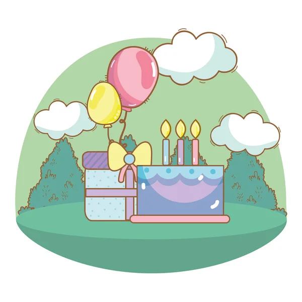 Feliz cumpleaños dibujos animados — Archivo Imágenes Vectoriales