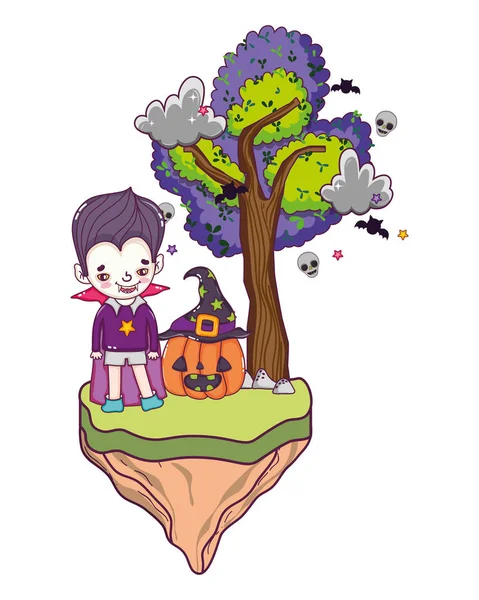 Halloween kids cartoons — Stock Vector