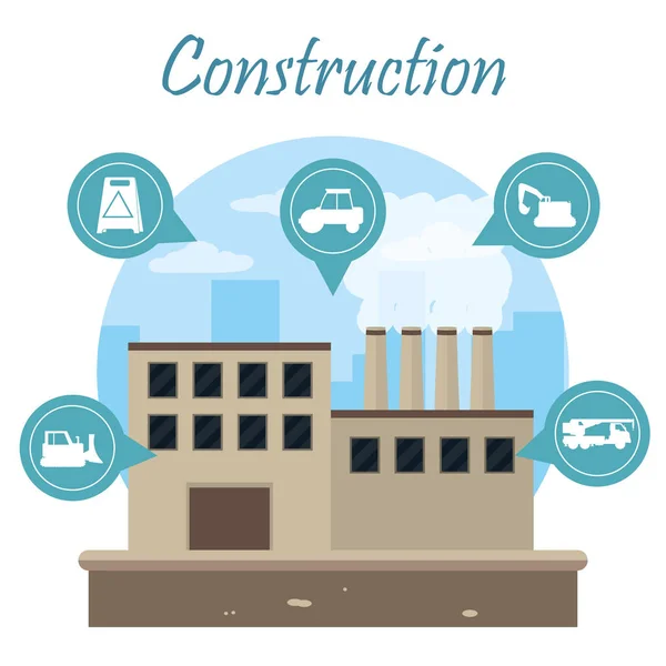 Industrie bouwconcept — Stockvector
