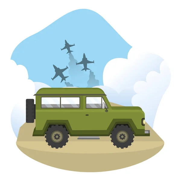 Conception de voiture militaire — Image vectorielle