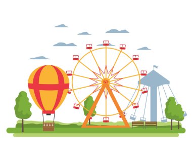 dönme dolap mekanik ve hava balonu