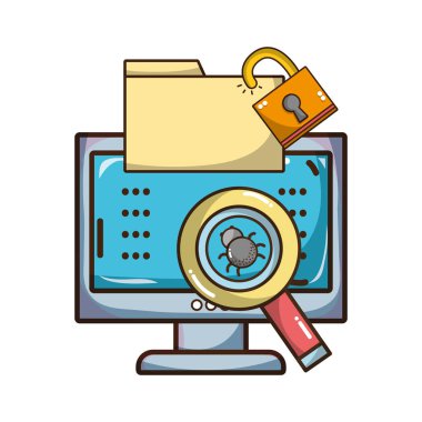 Cybersecurity tehdit çizgi film