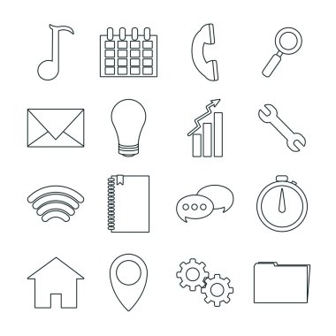 Smartphone uygulama simgeleri kümesini