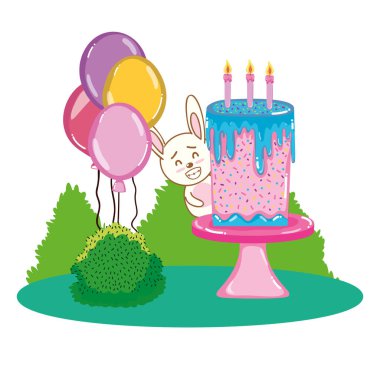 Doğum günü hayvan çizgi film