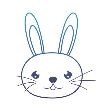 bozulmuş satır sevimli tavşan erkek baş hayvan