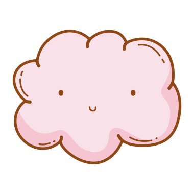 Bulut gülümseyen çizgi film