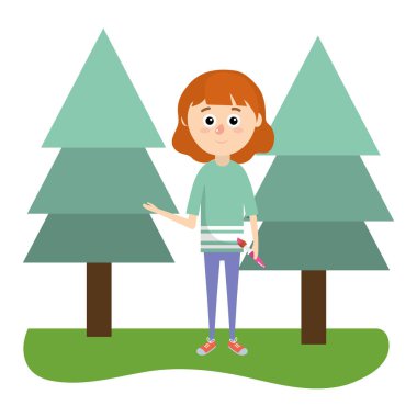 Tatlı kız çizgi filmi.