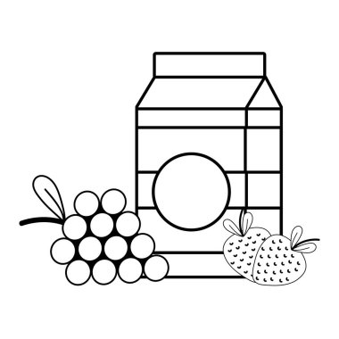 süpermarket bakkal ürünleri çizgi film