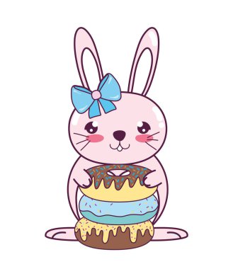 tatlı çörek FAMALE tavşan hayvanla