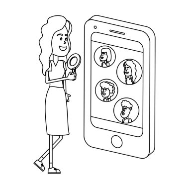 Internet siyah ve beyaz kadın