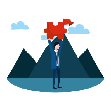 başarılı bir iş adamı avatar çizgi film