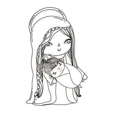 Noel nativity sahne karikatür