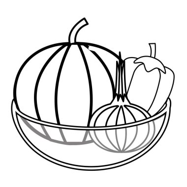 İzole sebze tasarım