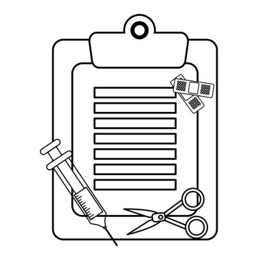 İzole tıbbi geçmişi tasarım