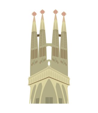 Sagrada familia için Barselona gökyüzü kule