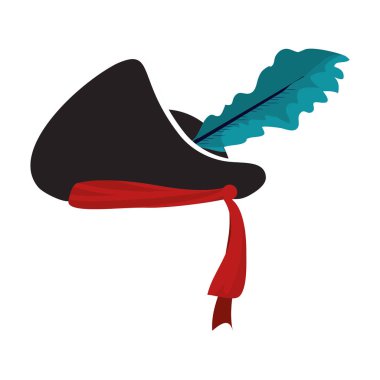 şapka korsan Aksesuar tüy stil ile