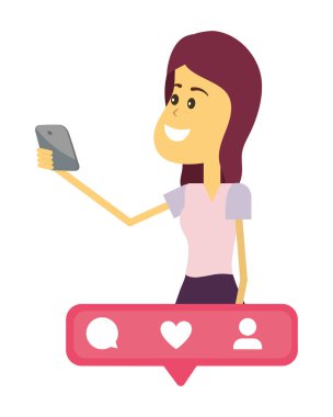 kadın sosyal ağlarda