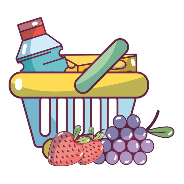 Supermercato prodotti cartone animato — Vettoriale Stock