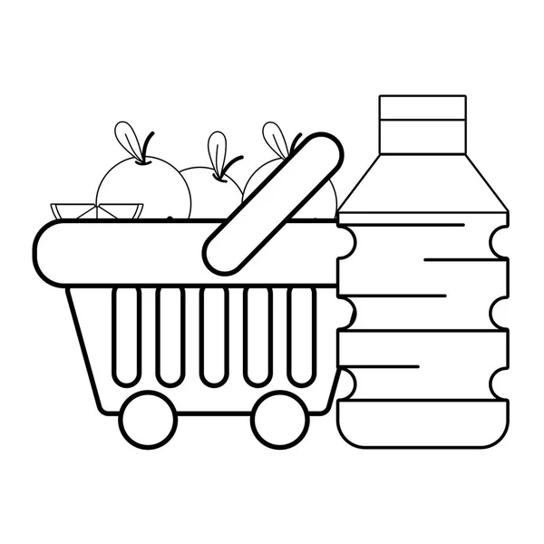 Szupermarket élelmiszer termékek rajzfilm — Stock Vector