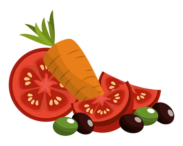 Dieta saludable vegetal — Vector de stock