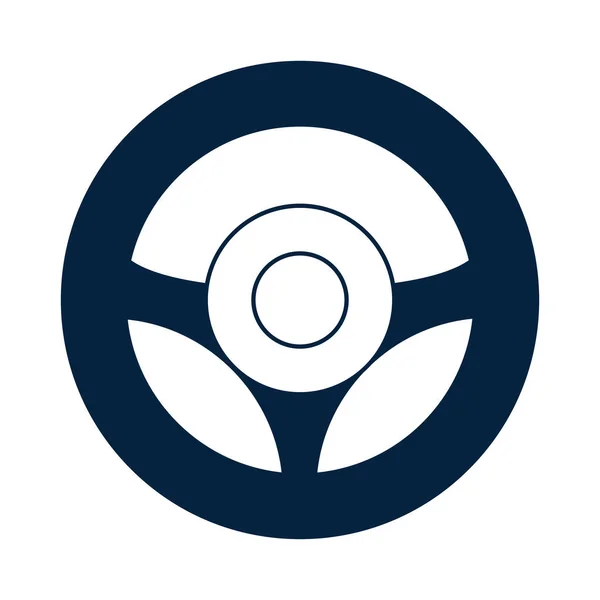 Car steering wheel symbol — Stock Vector