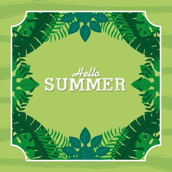 Hello summer card — Stock Vector