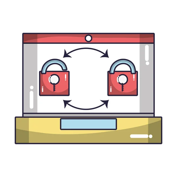 Tecnologia de computação cartoon — Vetor de Stock