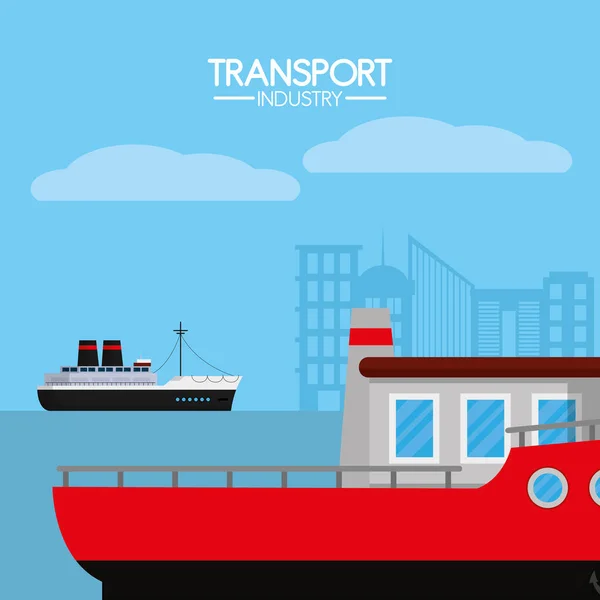 Морской транспорт — стоковый вектор