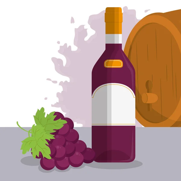 Desain minuman anggur - Stok Vektor