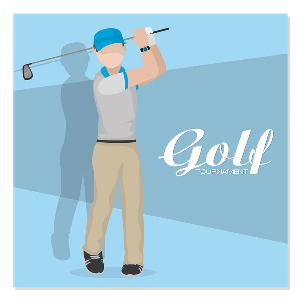 高尔夫玩家卡通 — 图库矢量图片