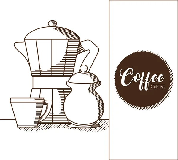 Concept de temps de café — Image vectorielle