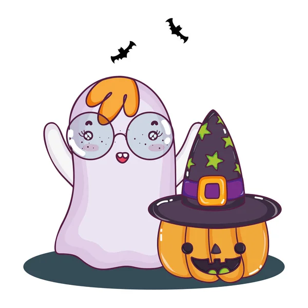 Dibujos animados lindo Halloween — Vector de stock