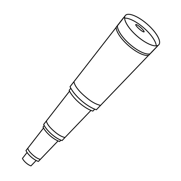 Contorno viejo equipo de viaje monocular navegación — Vector de stock