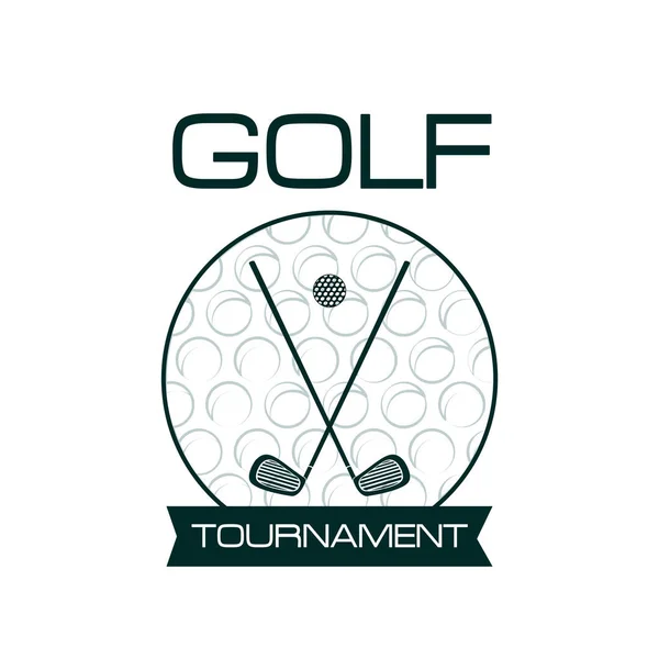 Tournoi de golf sportif — Image vectorielle