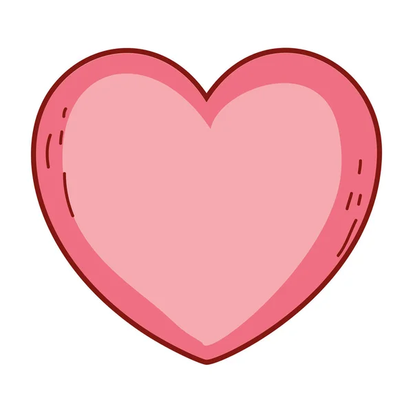 Corazón dibujo encantador — Vector de stock