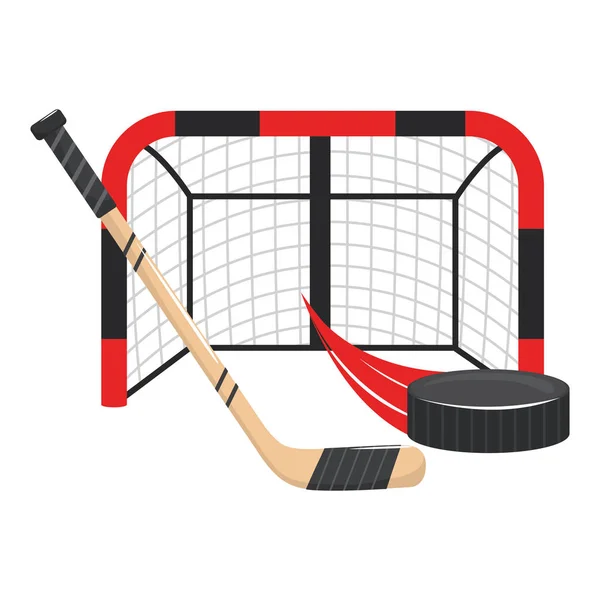 Dibujos animados de hockey sobre hielo — Vector de stock