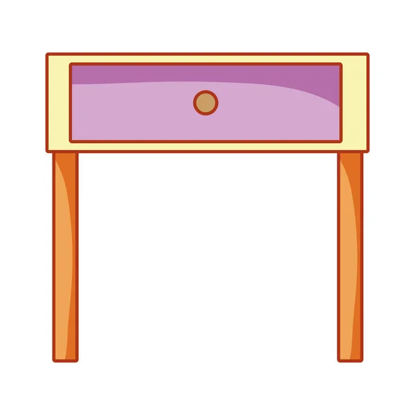 Mesa de noche mesa de dibujos animados — Vector de stock