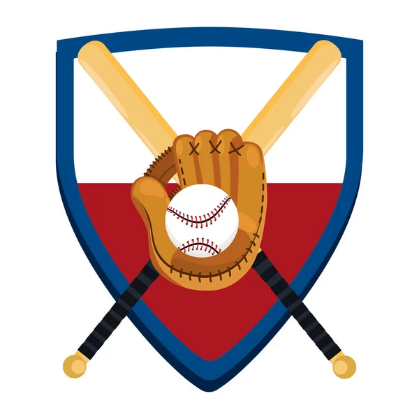 Equipo de béisbol dibujos animados — Vector de stock