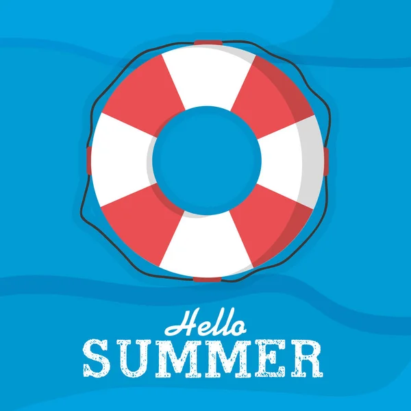 Hello nyári kártya — Stock Vector